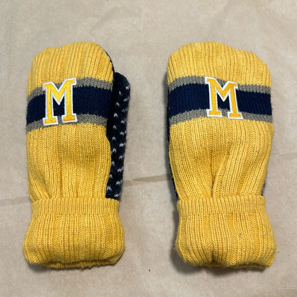 Custom University of Michigan Wolverine Mittens